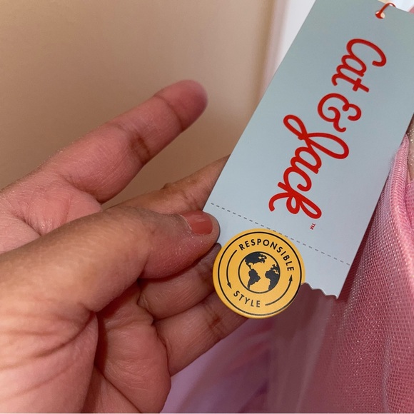 Girls Cat & Jack Purple& Pink Ruffle Tulle Dress - Picture 6 of 9